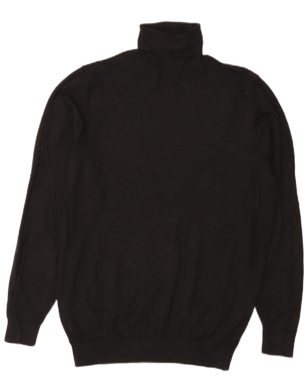 Zara Herre rullehals sweater Medium Sort viskose