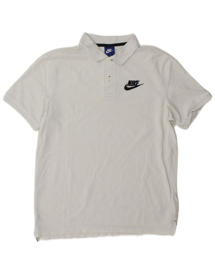 Nike herre poloshirt Medium hvid bomuld