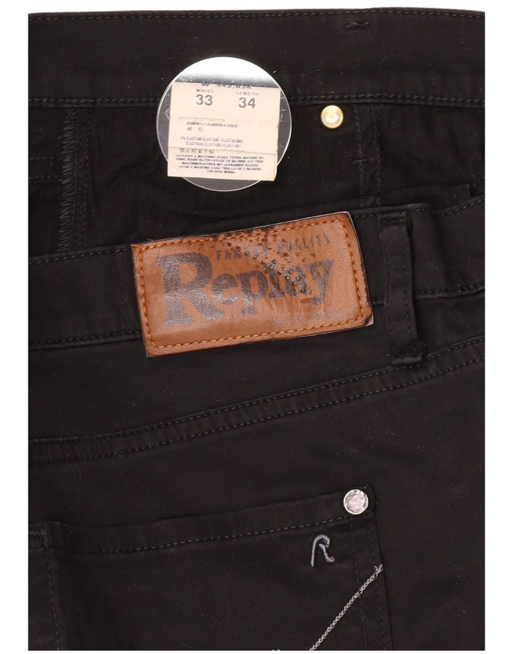 Replay Dame Bootcut Casual Bukser W33 L29 Sort Bomuld