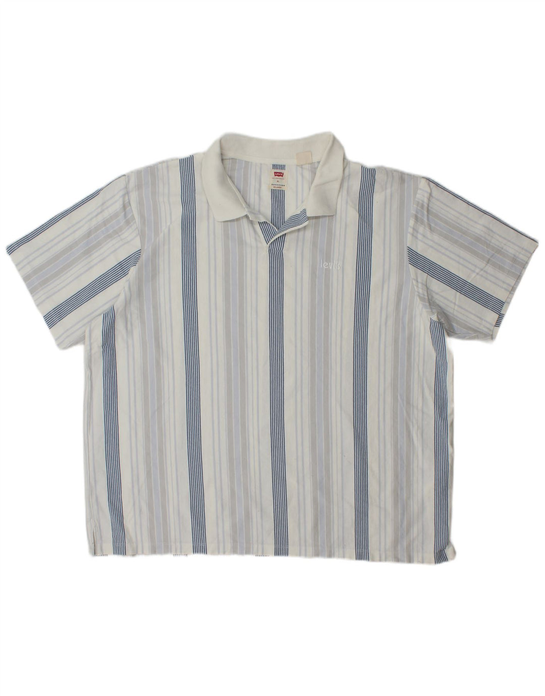 Levi's Herre afslappet poloshirt XL blå stribet bomuld