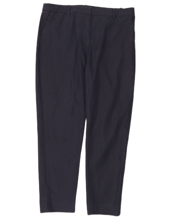 Marks & Spencer kvinders højtaljede chinosbukser UK 16 Large W34 L28 Navy B