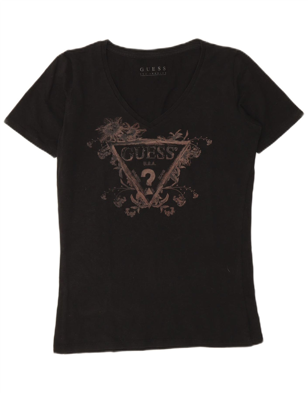 Guess Graphic T-Shirt Top UK 12 Medium Sort