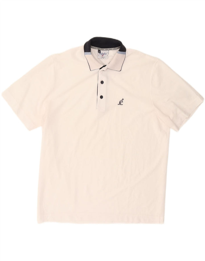 AUSTRALIAN L'ALPINA Poloshirt til mænd IT 50 Medium White Polyester