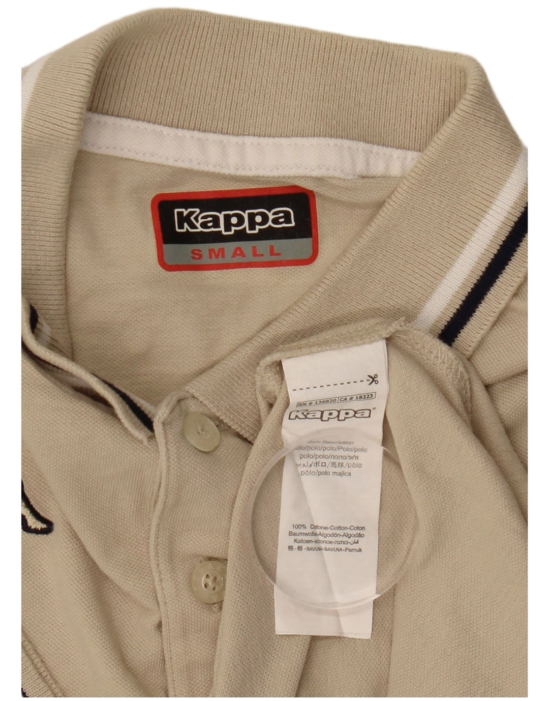 Kappa herre poloskjorte lille beige bomuld