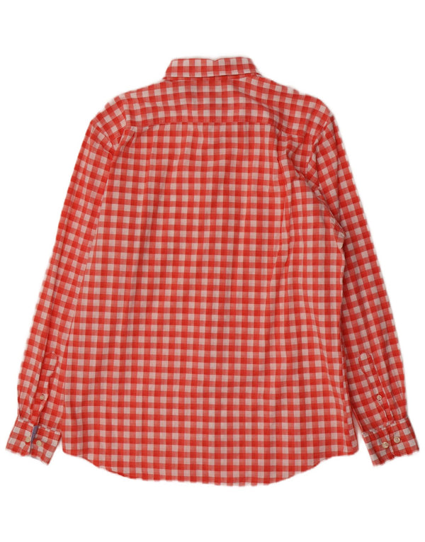 Nautica Herreskjorte Medium Rød Gingham Bomuld