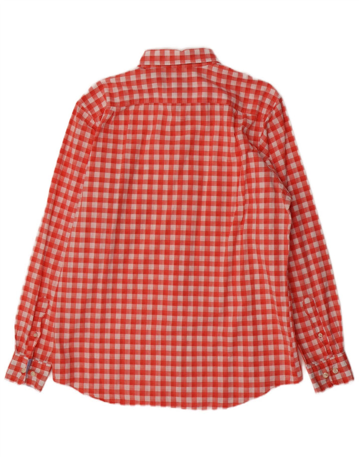 Nautica Herreskjorte Medium Rød Gingham Bomuld
