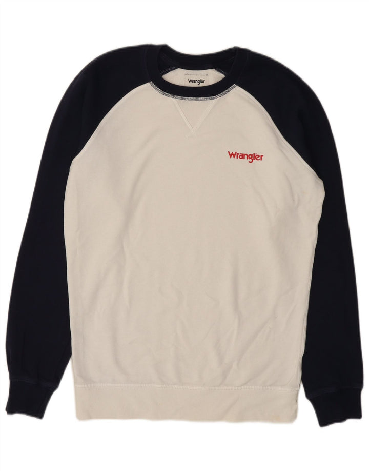 Wrangler Sweatshirt Jumper til mænd Lille hvid Colourblock