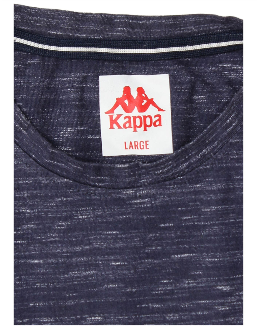 KAPPA Herre T-Shirt Top Large Navy Blue Flecked Polyester