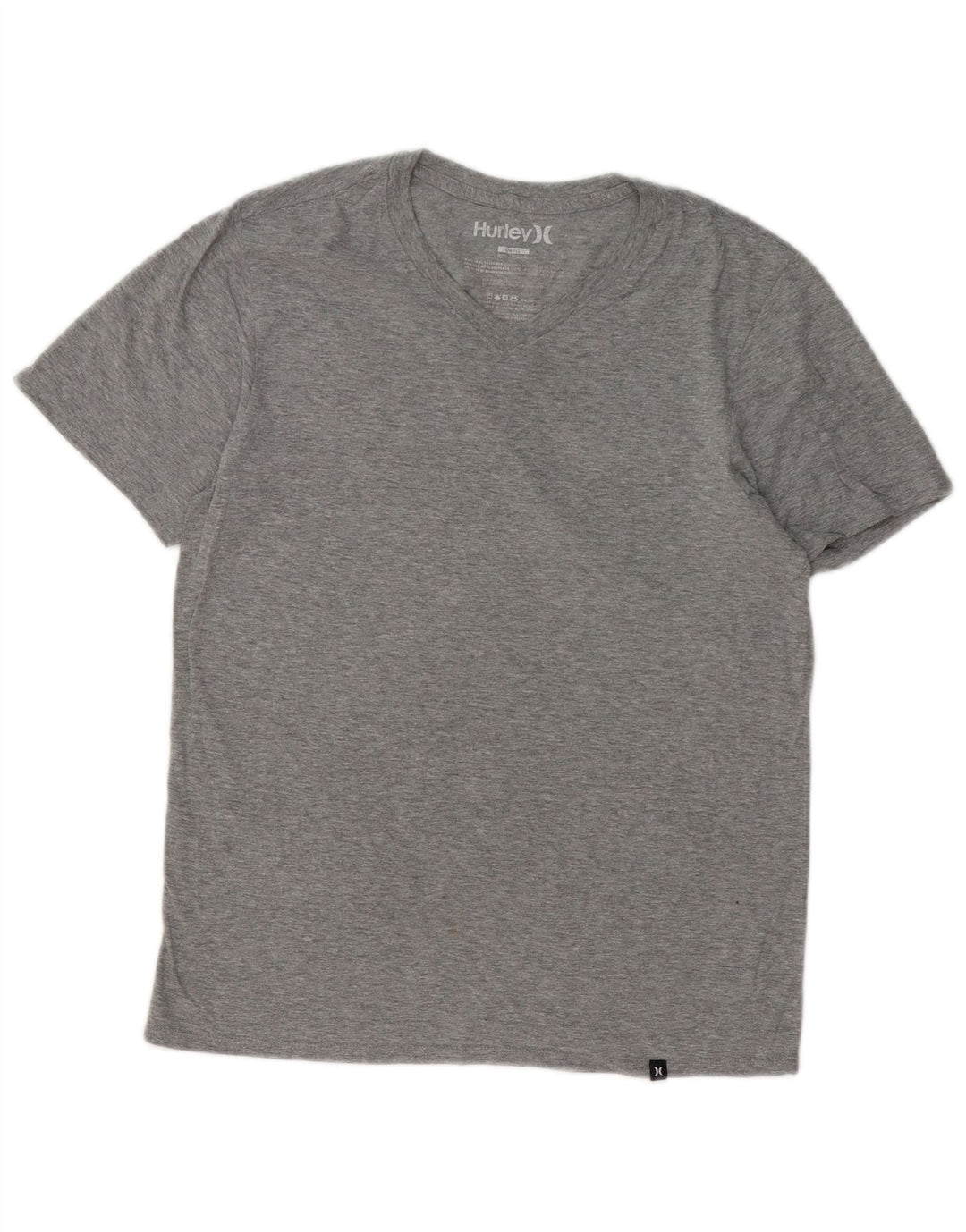 Hurley Herre T-Shirt Top Lille grå Flecked Bomuld