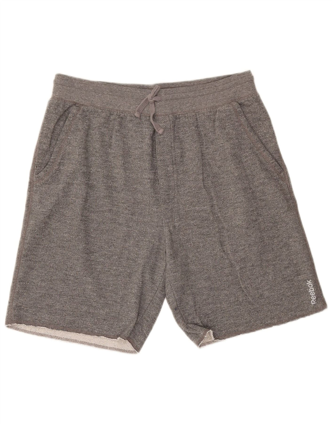REEBOK Mens Sport Shorts Large  Grey Cotton