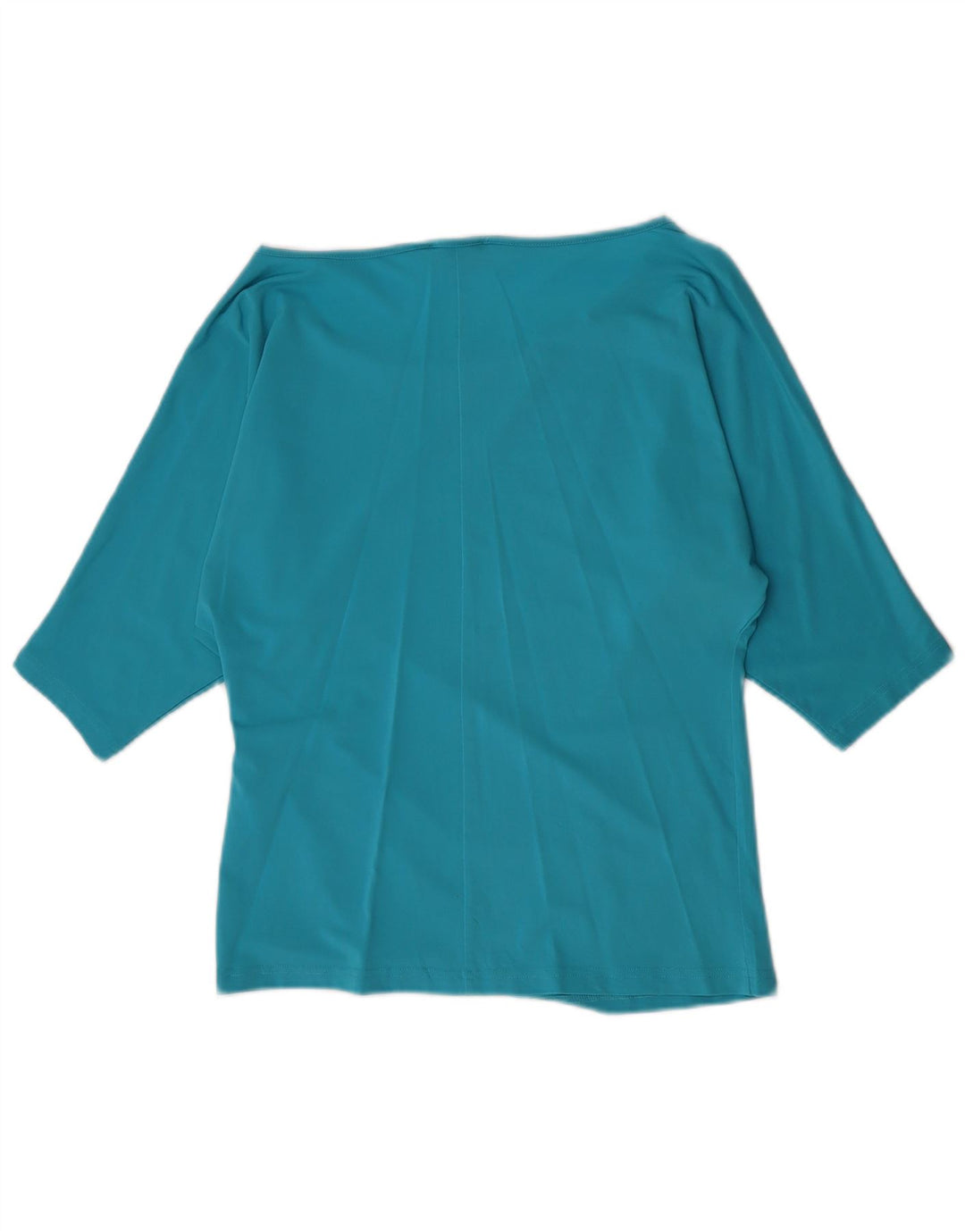Luisa Spagnoli damebluse med 3/4 ærmer UK 12 Medium Blue Viscose