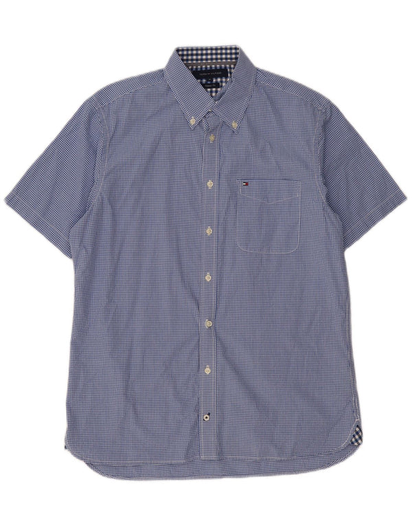 TOMMY HILFIGER Herre Regular Fit kortærmet skjorte Medium Blue Gingham