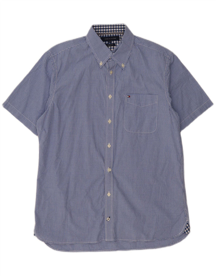 TOMMY HILFIGER Herre Regular Fit kortærmet skjorte Medium Blue Gingham
