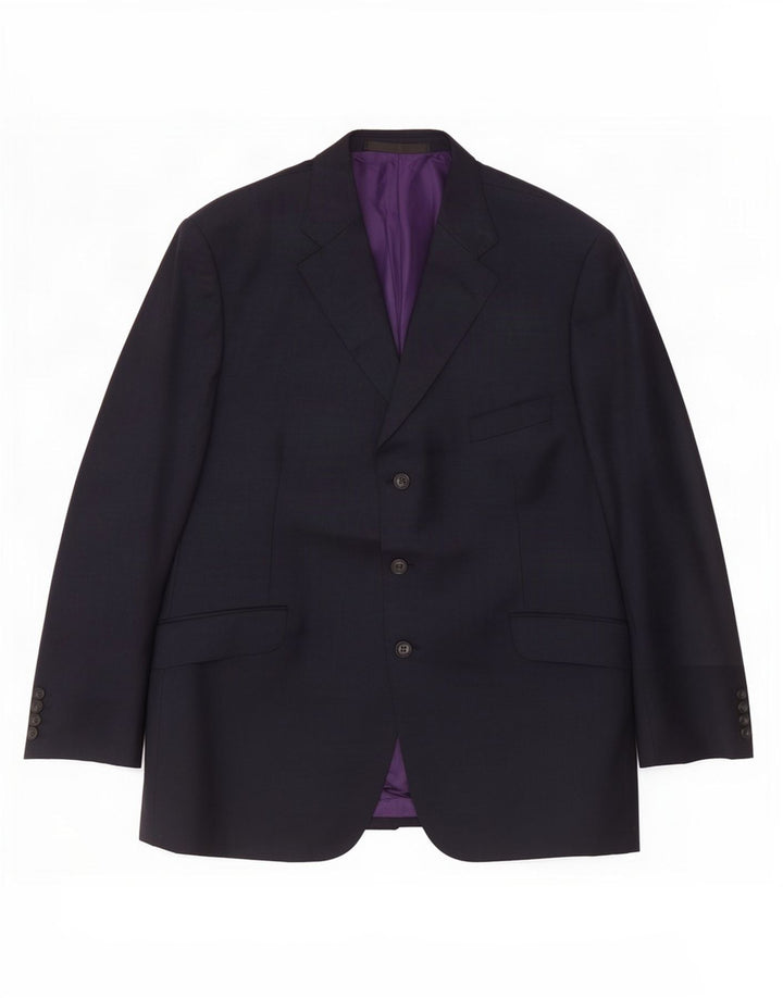 Marks & Spencer Herre 3-knaps blazerjakke UK 44 XL Marineblå Uld