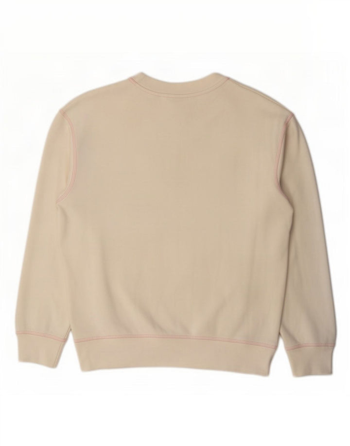 Levi's Dame Oversized Sweatshirt Jumper UK 10 Small Off White Bomuld