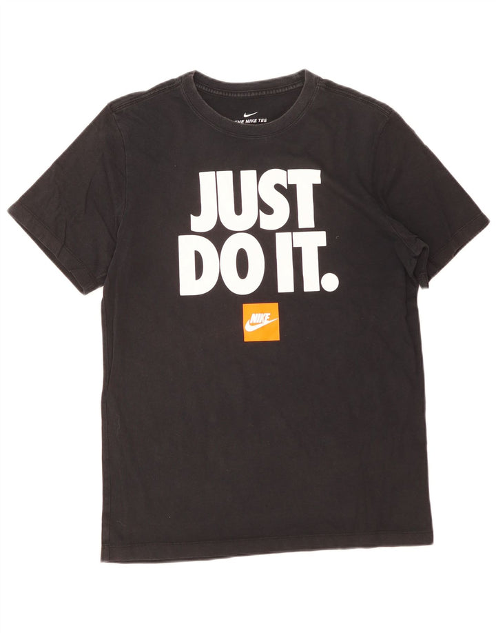Nike Herre grafisk T-shirt Top Medium Sort Bomuld