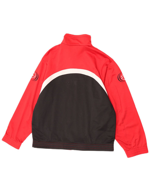 Lotto Herre grafisk træningsdragt Topjakke UK 38/40 Medium Rød Colourblock