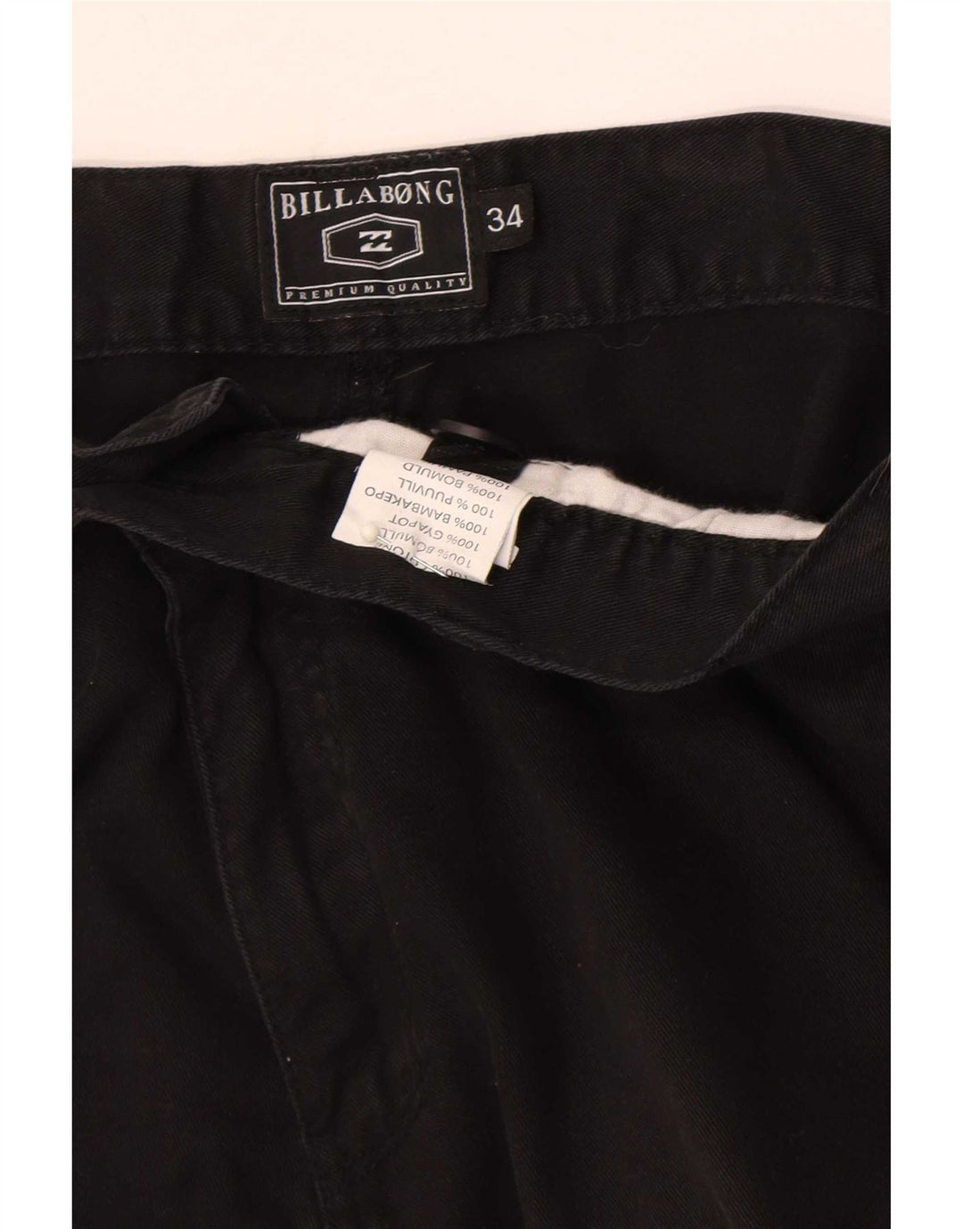 Billabong Herre Cargo Shorts W34 Large Black Bomuld
