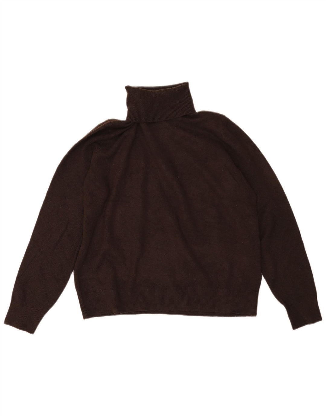 Marks & Spencer Dame Rullehals sweater UK 14 Medium Brun