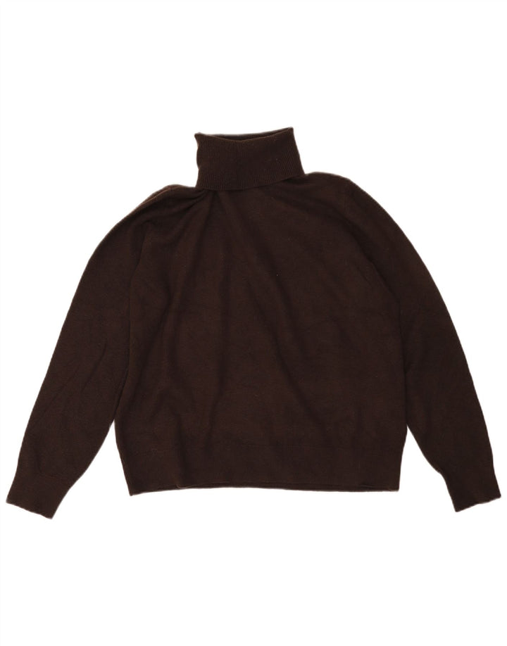Marks & Spencer Dame Rullehals sweater UK 14 Medium Brun