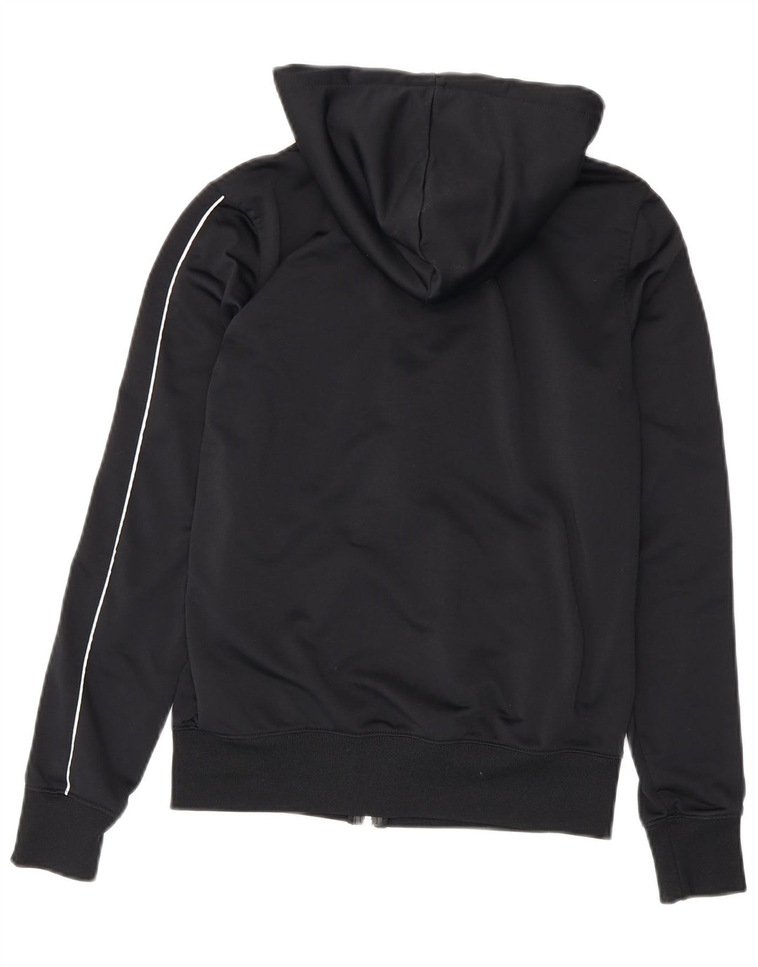 Nike hættetrøje til kvinder med grafisk lynlås UK 12 Medium Sort polyester