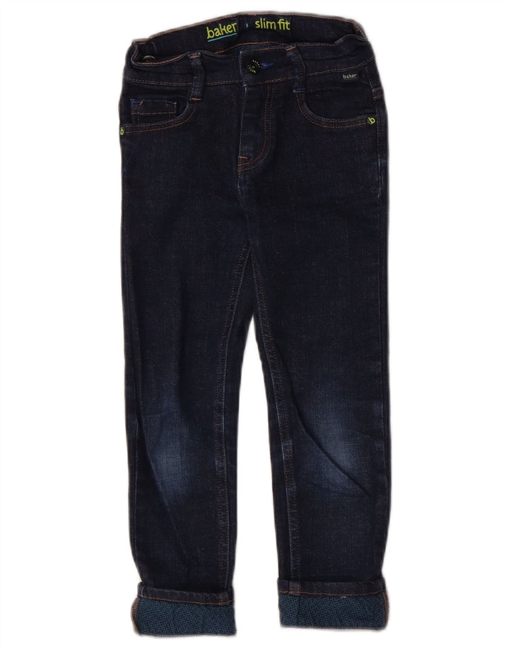 Ted Baker Boys Slim Jeans 5-6 år W20 L20 Marineblå Bomuld