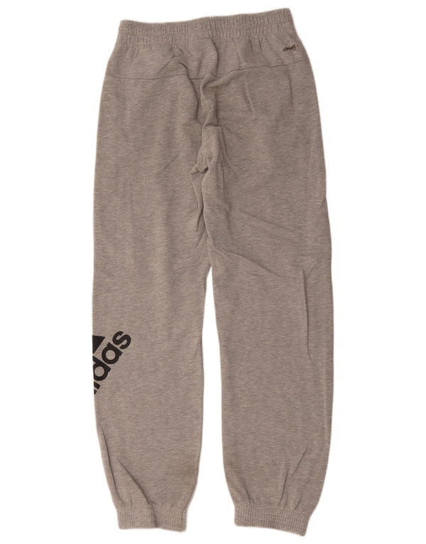 Adidas Mens Climalite Graphic Tracksuit Trousers Joggers Small  Grey Cotton