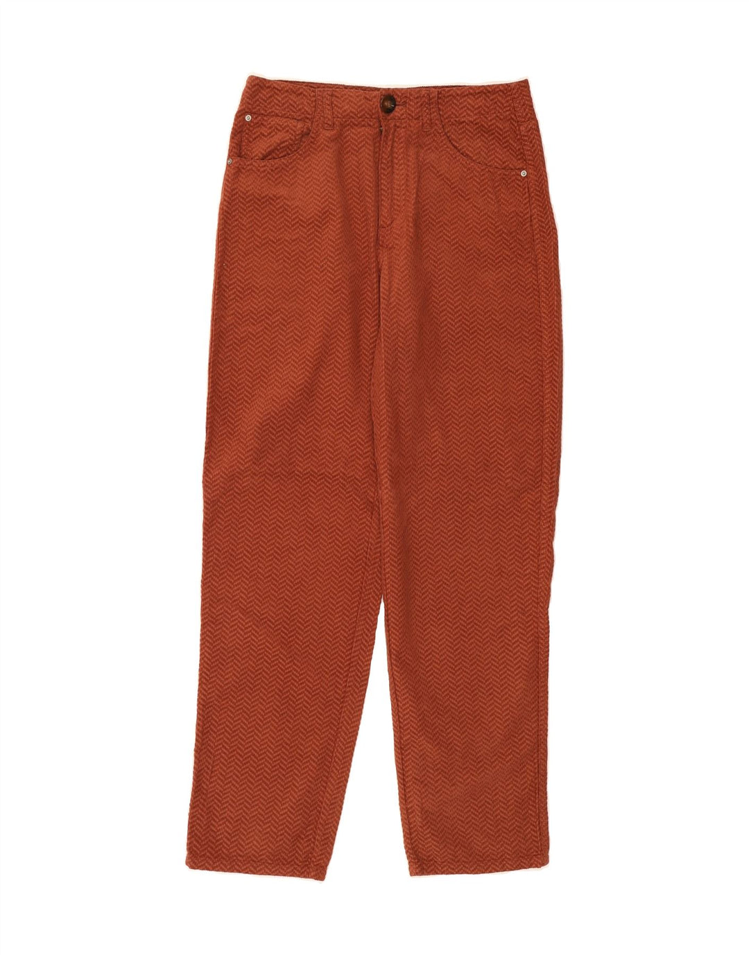 MASSIMO DUTTI Womens Casual Trousers EU 38 Small W28 L30 Brown Chevron Vintage Massimo Dutti and Second-Hand Massimo Dutti from Messina Hembry 