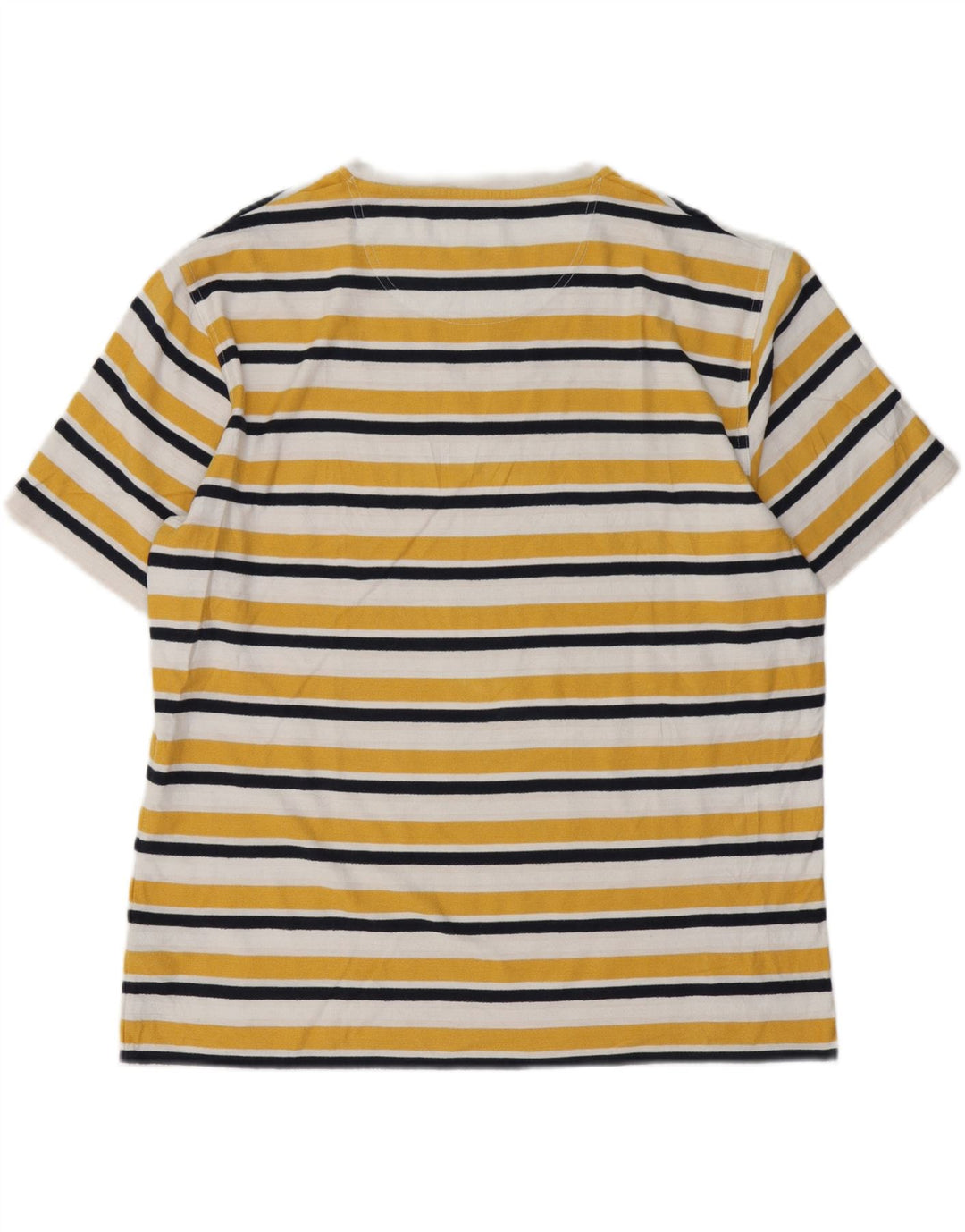 Barbour Herre T-Shirt Top XL Gul Stribet Bomuld