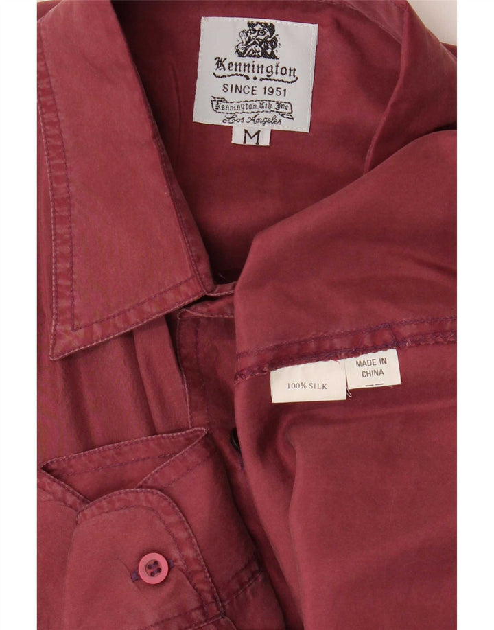 Kennington Herreskjorte Medium Burgundy Silke