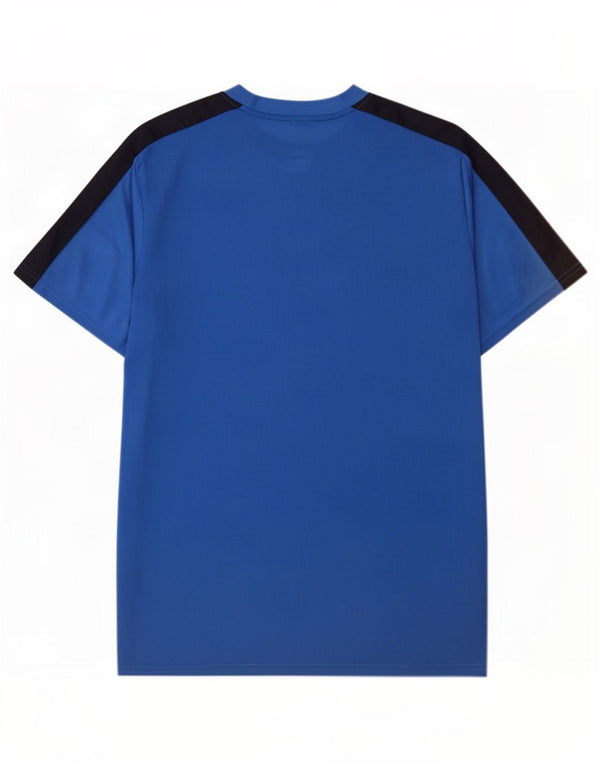 Nike Mens Dri Fit Slim T-Shirt Top 2XL Blue Colourblock Polyester