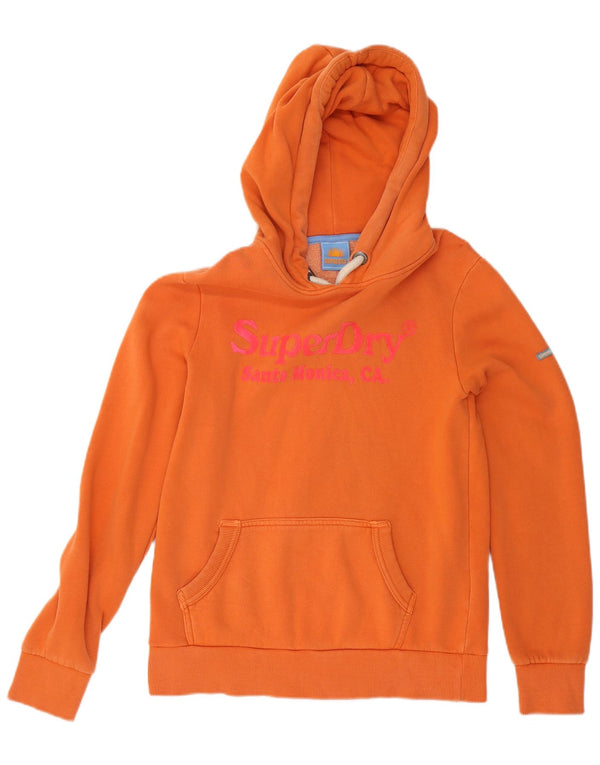 Superdry grafisk hættetrøje til kvinder UK 8 Lille orange bomuld