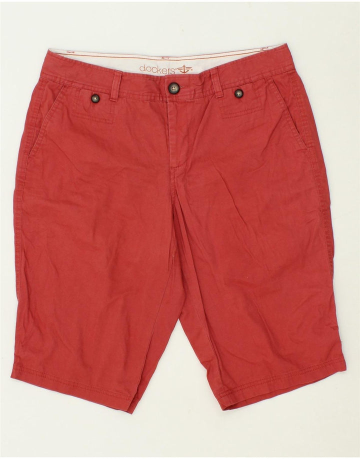 DOCKERS Womens Chino Shorts US 12 Large W34  Red Cotton Vintage Dockers and Second-Hand Dockers from Messina Hembry 