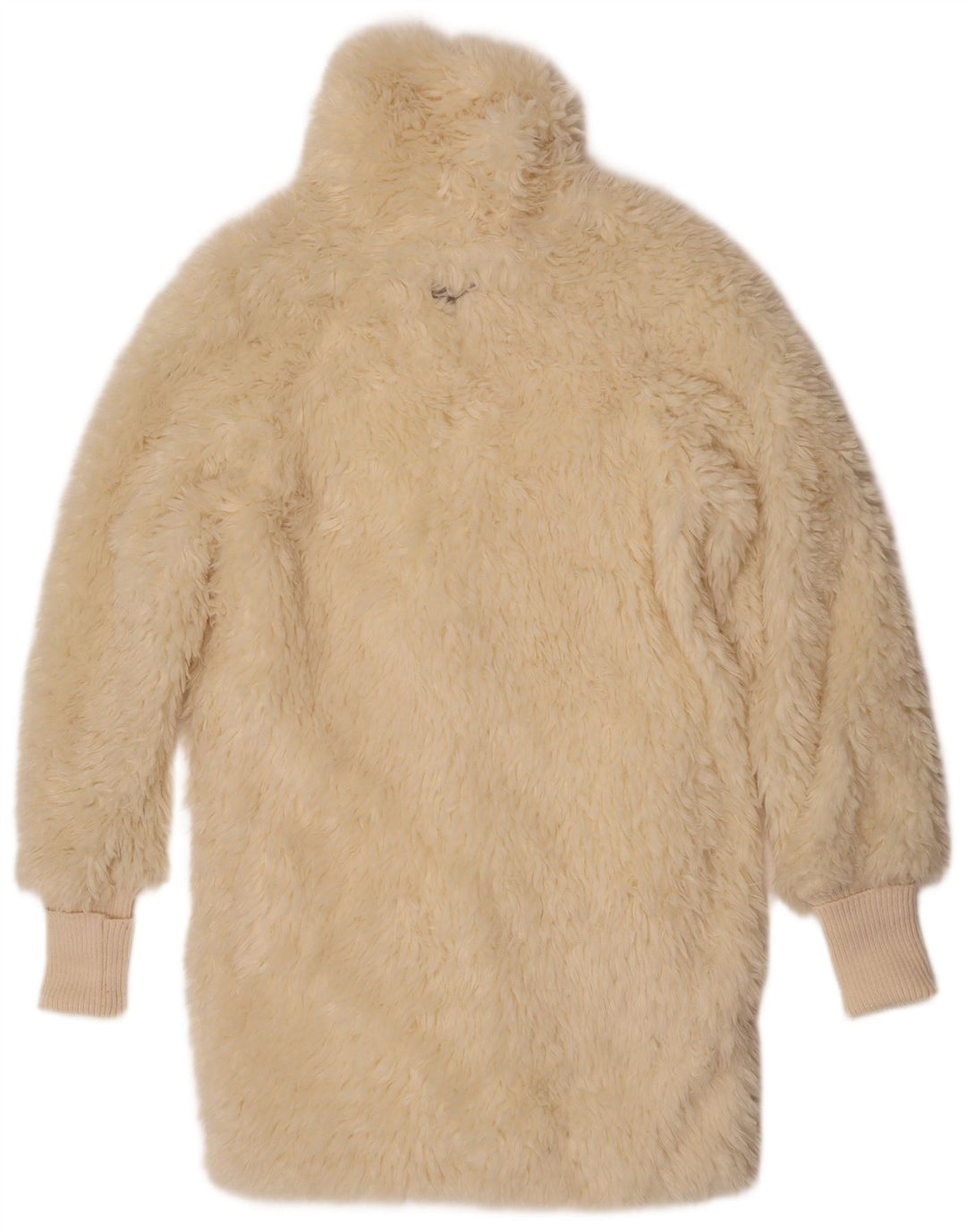 Gas Dame imiteret Pels Overfrakke UK 14 Medium Off White