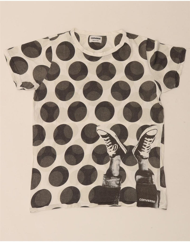 Converse Grafisk T-shirt top til mænd Stor hvid plettet bomuld