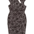 Warehouse Womens Bodycon Dress UK 12 Medium Black Floral Polyester