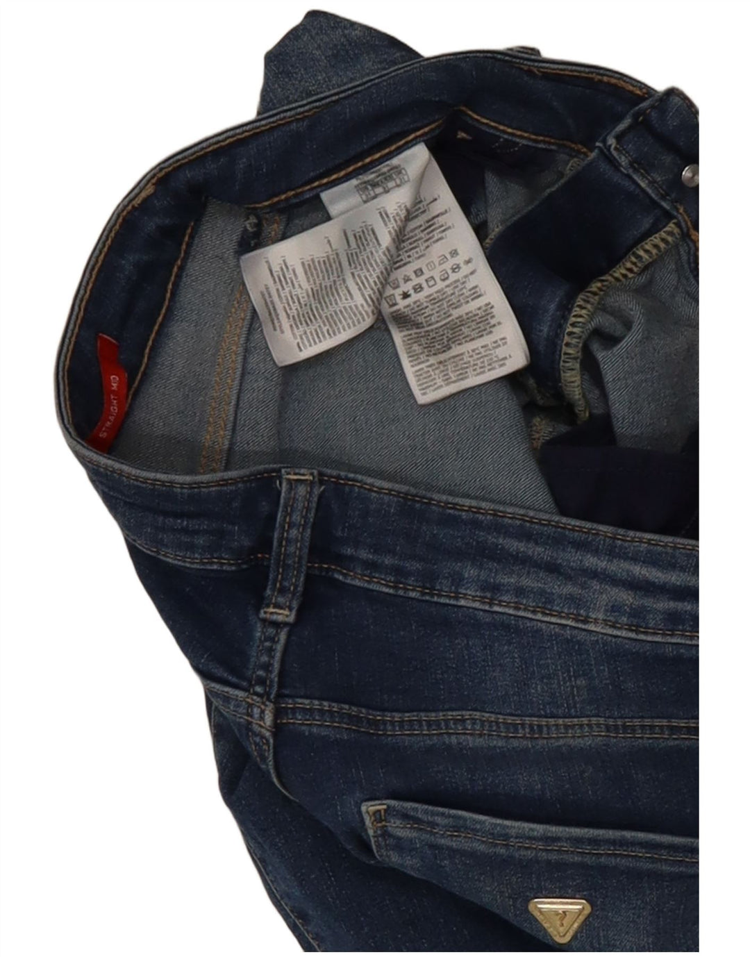 Guess Dame Mid Rise Straight Jeans W31 L31 Blå Bomuld