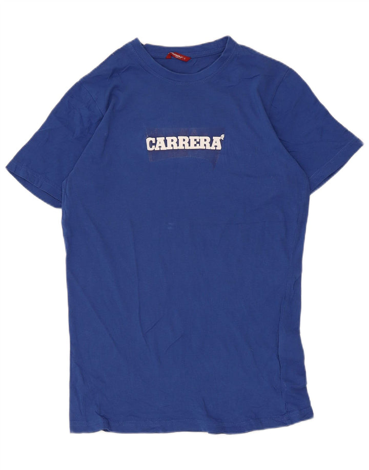 Carrera Herre grafisk T-shirt top lille blå bomuld