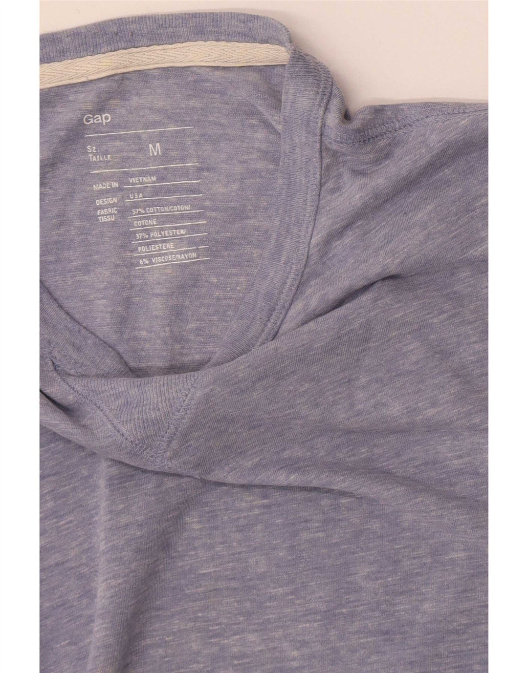 Gap Herre Top Langærmet Medium Blå Flecked Bomuld