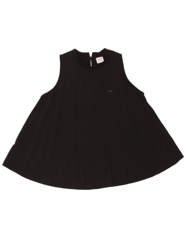 Sun68 Womens Relaxed Fit Vest Top UK 14 Large Black Bomuld