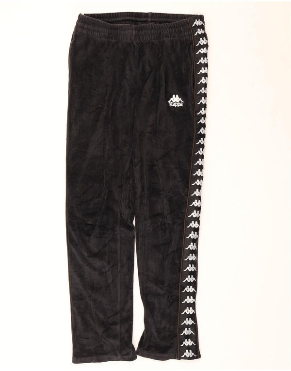 Kappa Graphic Tracksuit Bukser til kvinder UK 10 Small Black Bomuld