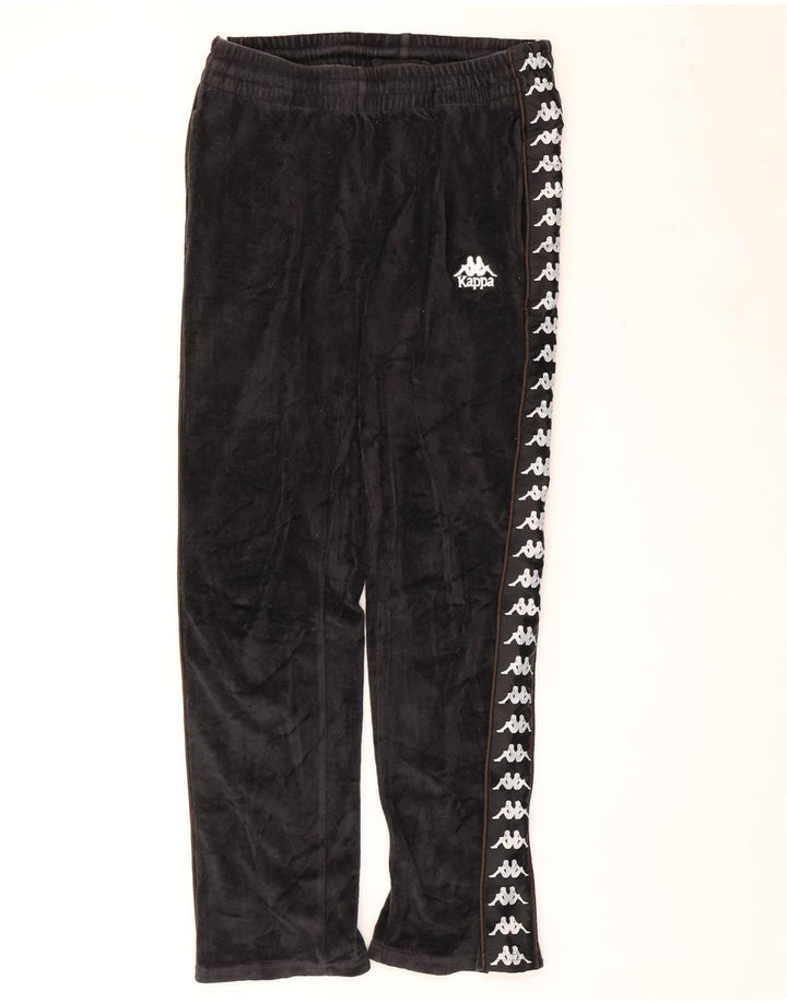 Kappa Graphic Tracksuit Bukser til kvinder UK 10 Small Black Bomuld