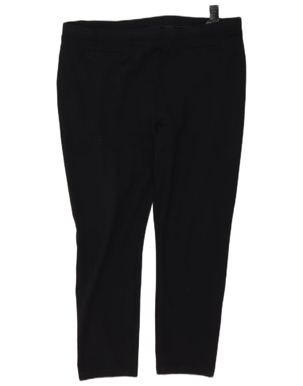 Marks & Spencer Dame Slim Casual Bukser UK 20 2XL W40 L27 Sort Viscose