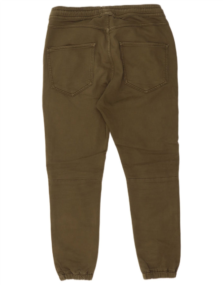 Zara Herre Joggers Cargo Bukser Medium W31 L26 Khaki Bomuld