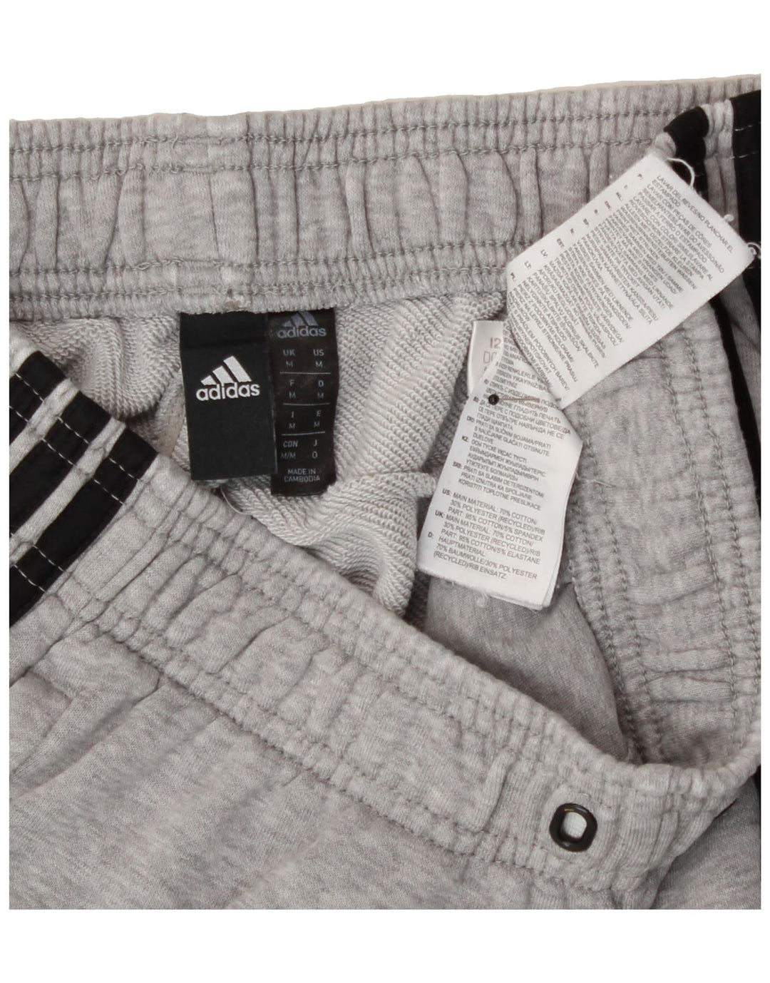 ADIDAS Womens Tracksuit Trousers UK 12 Medium  Grey Cotton Vintage Adidas and Second-Hand Adidas from Messina Hembry 