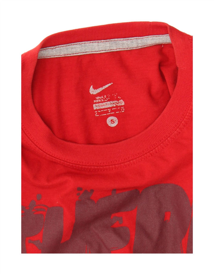 NIKE Mens Graphic T-Shirt Top Small Red Vintage Nike and Second-Hand Nike from Messina Hembry 