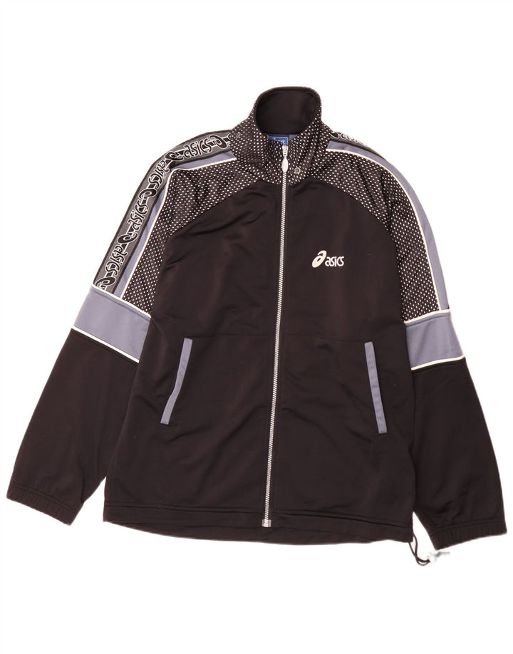 Asics Herre grafisk træningsdragt Topjakke Medium Sort Colourblock Polyester