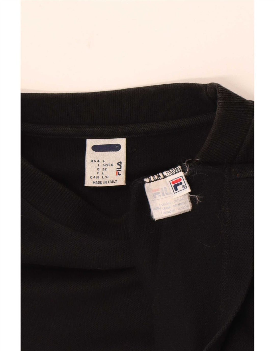 Fila Herre T-Shirt Top Stor Sort Bomuld