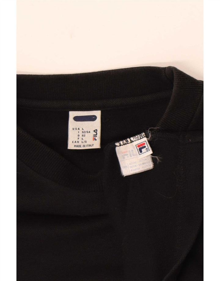 Fila Herre T-Shirt Top Stor Sort Bomuld