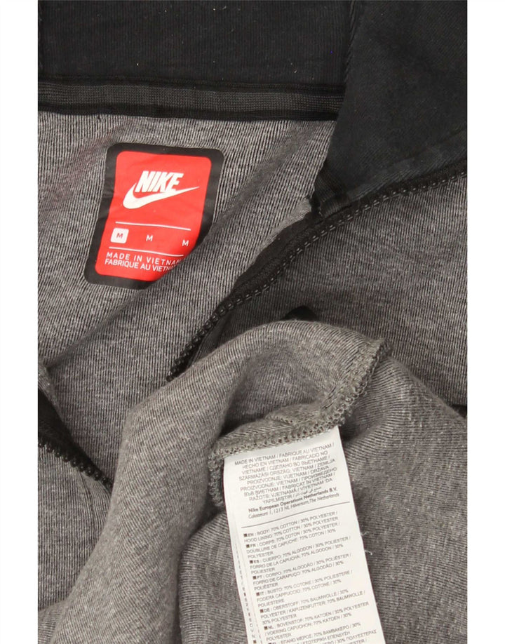 Nike hættetrøje med lynlås til mænd mellemgrå bomuld